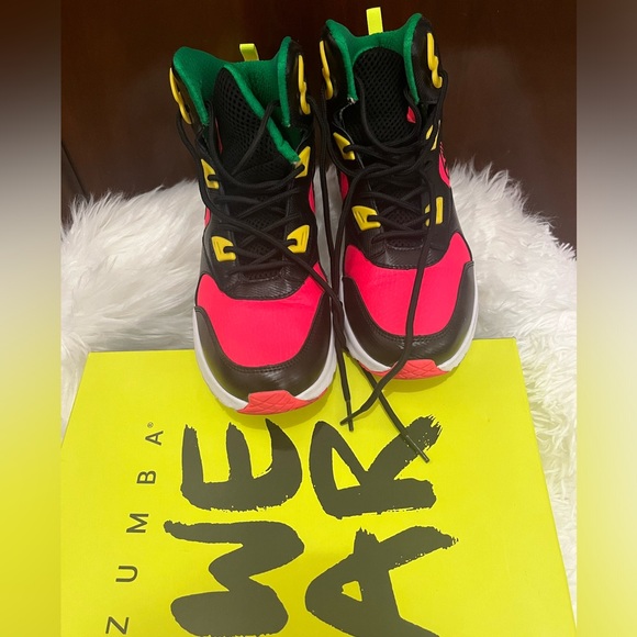 Zumba shoes hi top, Zumba Air Bounce, size 8.5, black and neon pink - Picture 7 of 10